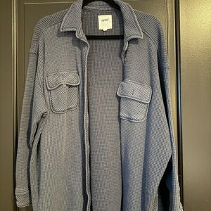 Aerie Waffle Knit Button-Up Shirt
